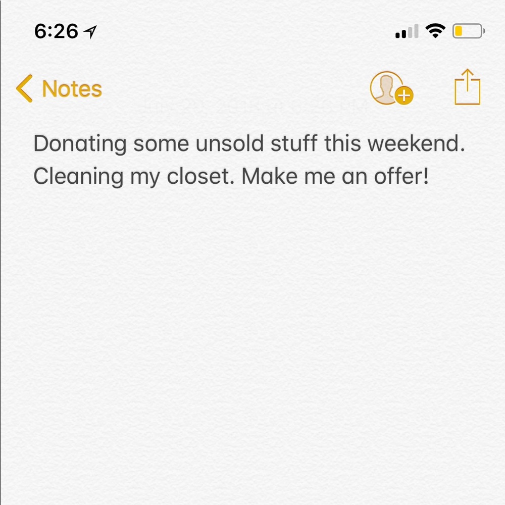 Reasonable offers welcome! Bundles welcome!